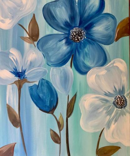 Blue-Flowers-artist-Stephanie-Chambers-850x1024
