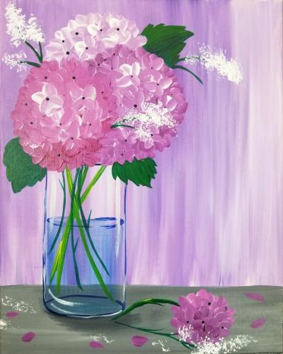 pink hydrangeas