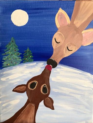 reindeer kiss